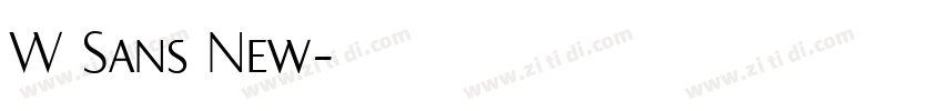 W Sans New字体转换 W Sans New字体转换